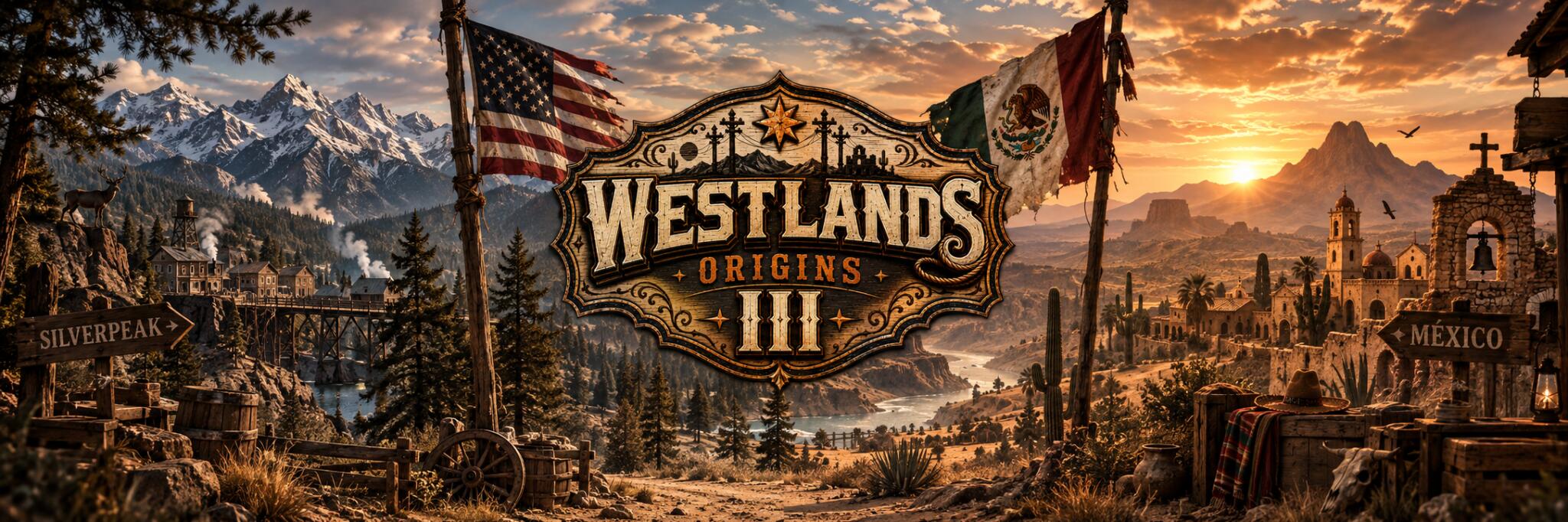 Discovery splash banner for Westlands Origins RP Discord server