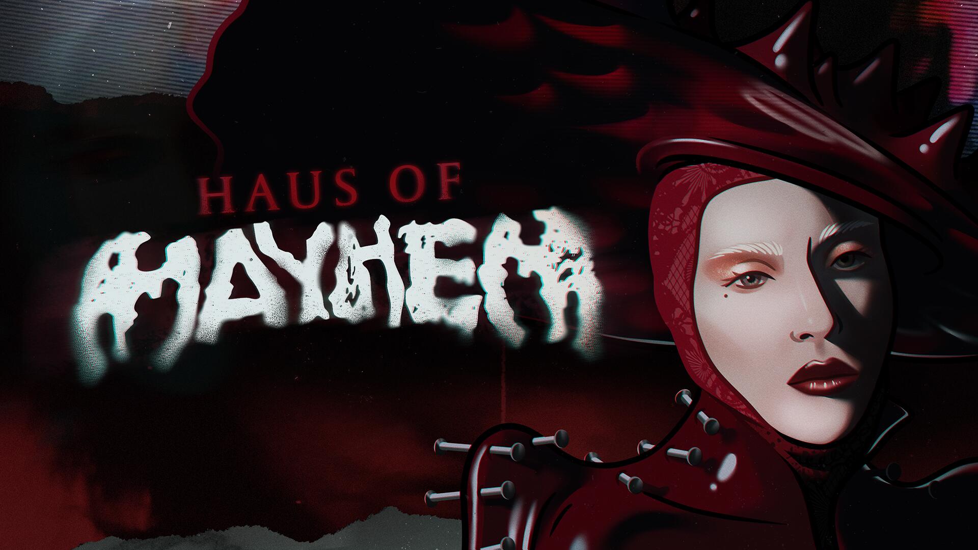 Discovery splash banner for Haus of MAYHEM (Lady Gaga) Discord server