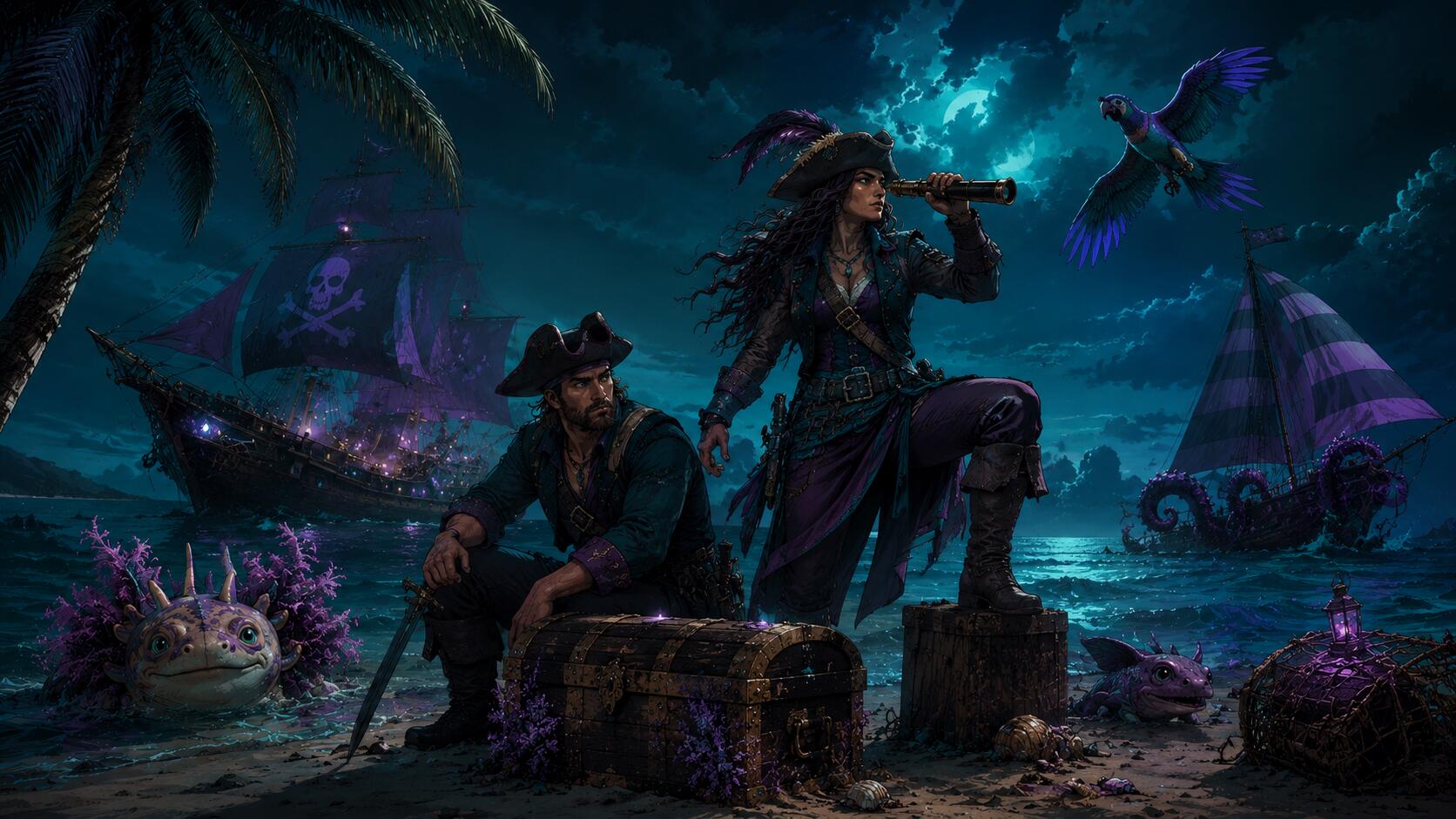 Discovery splash banner for Sea of Souls | ARK: Survival Ascended & More Discord server