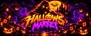 Discovery splash banner for Hallows Market Discord server