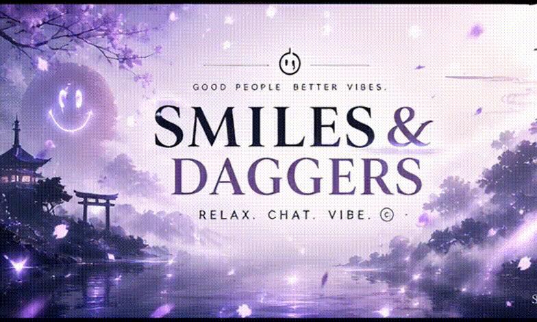 Discovery splash banner for SMILES & DΛGGERS (Revamping ) Discord server