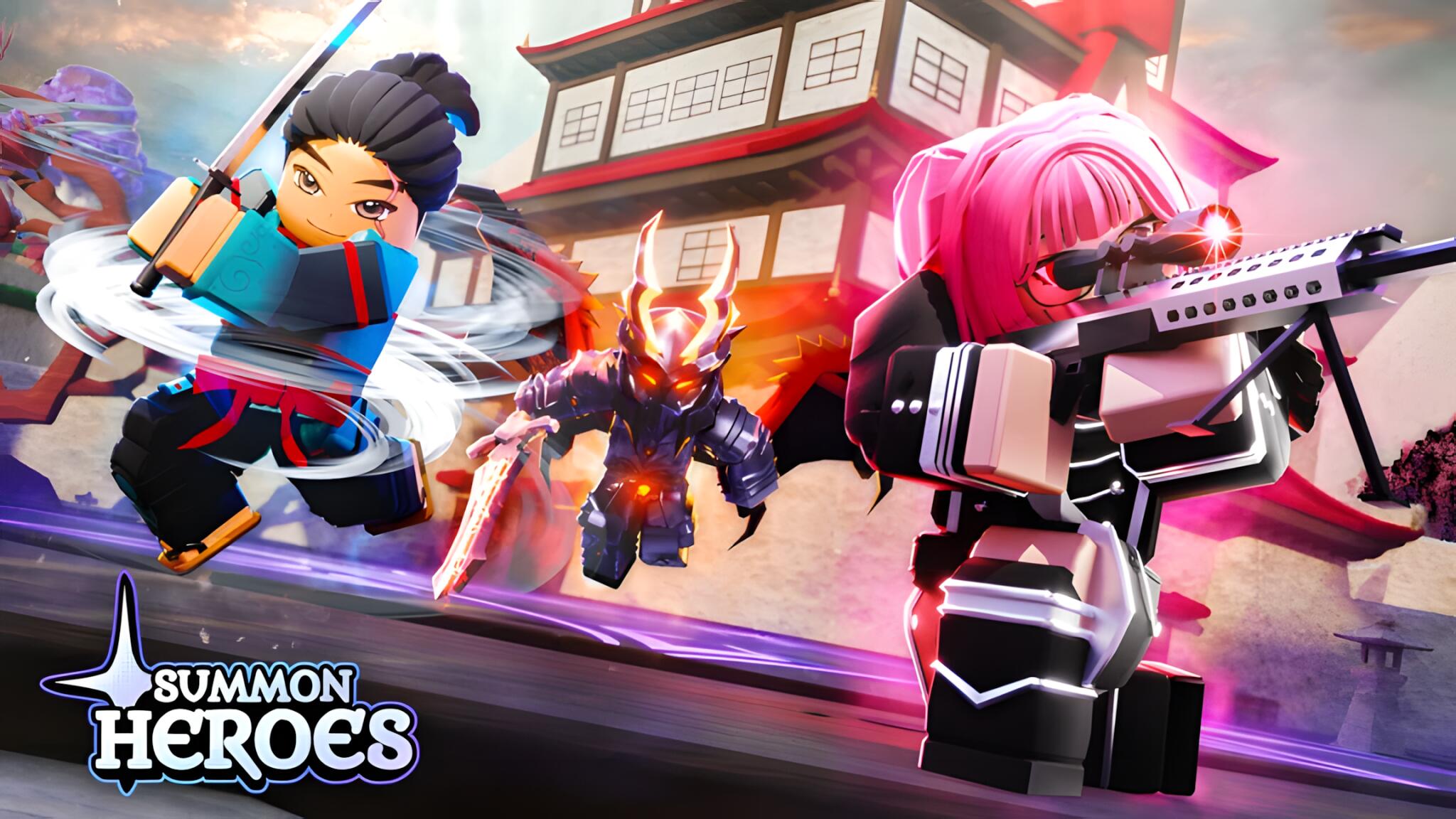 Discovery splash banner for Summon Heroes Discord server