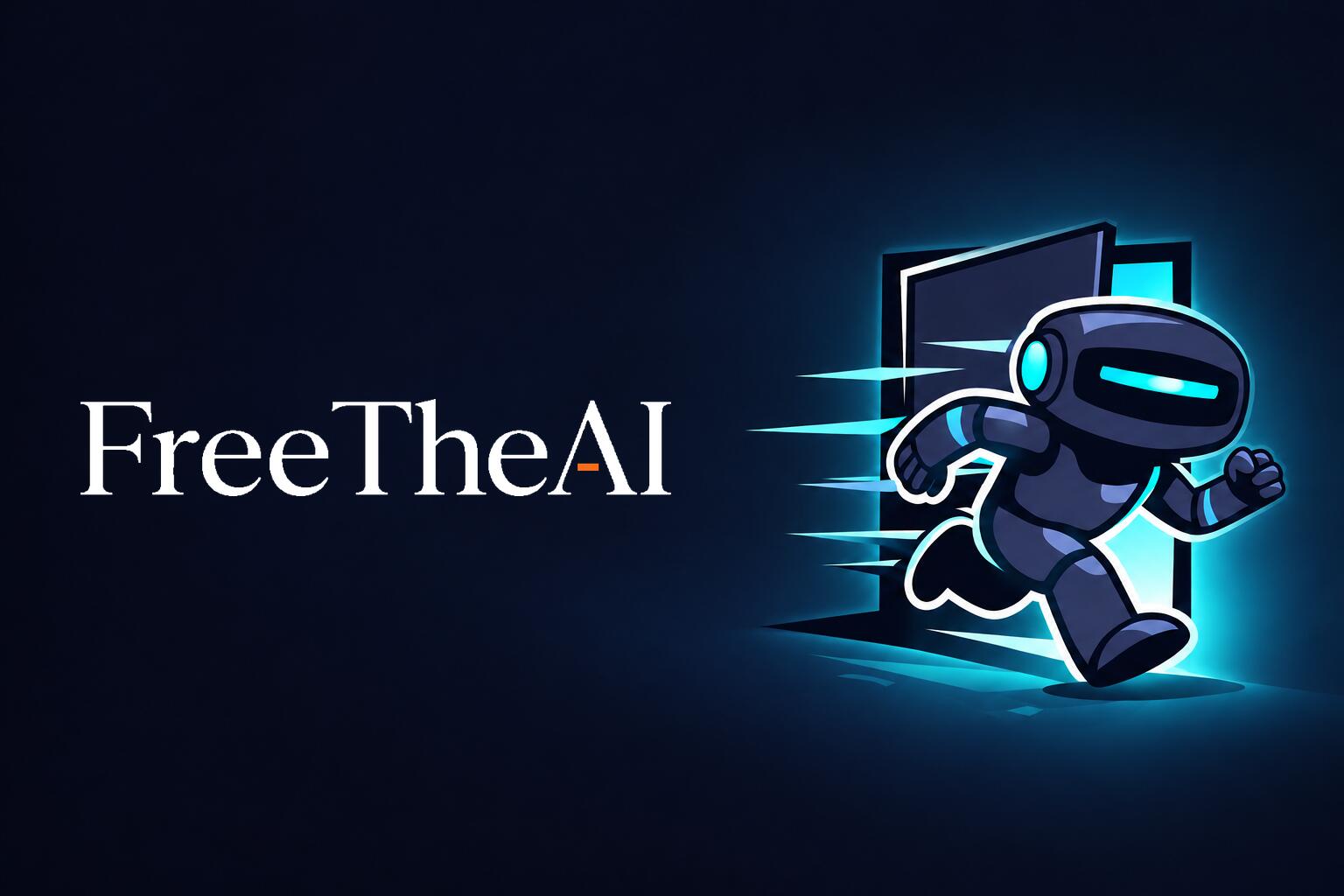Discovery splash banner for FreeTheAI Discord server