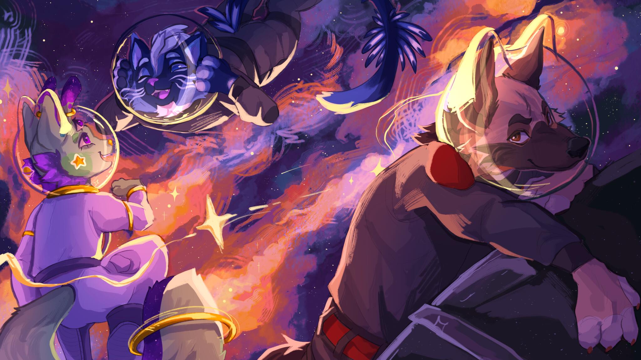 Discovery splash banner for The Spooky Furry Pawsmos🐾 Discord server