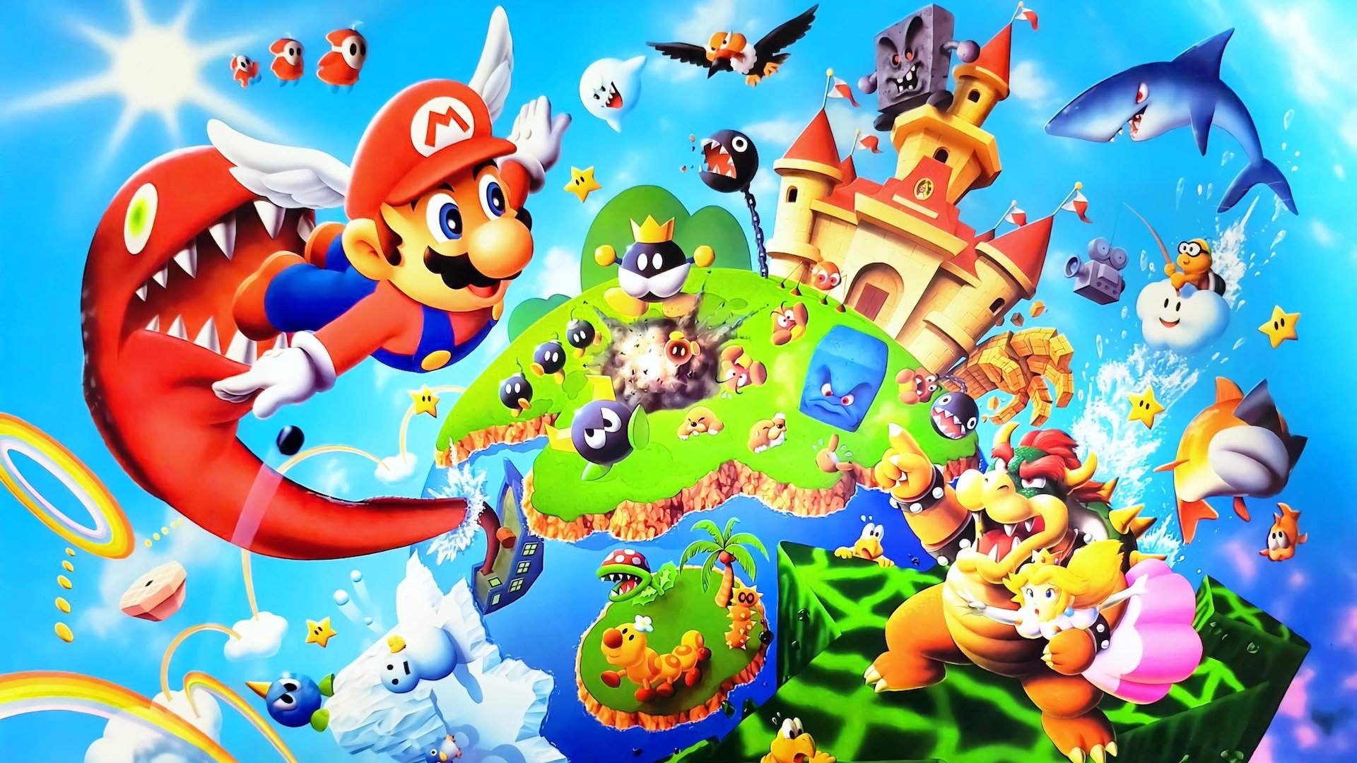 Discovery splash banner for Super Mario 64 Speedruns Discord server