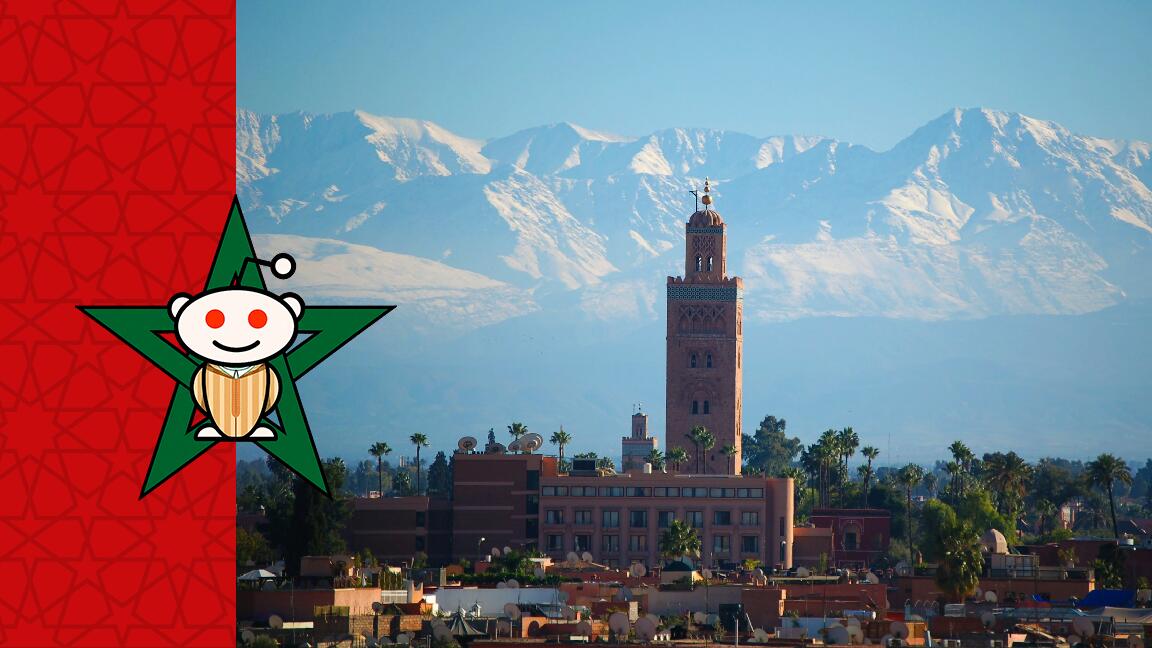 Discovery splash banner for r/Morocco Discord server