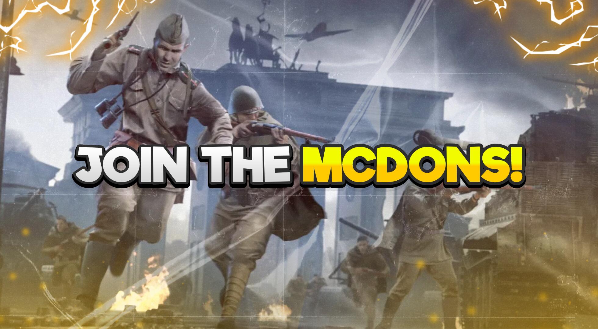 Discovery splash banner for Major's McDons Discord server