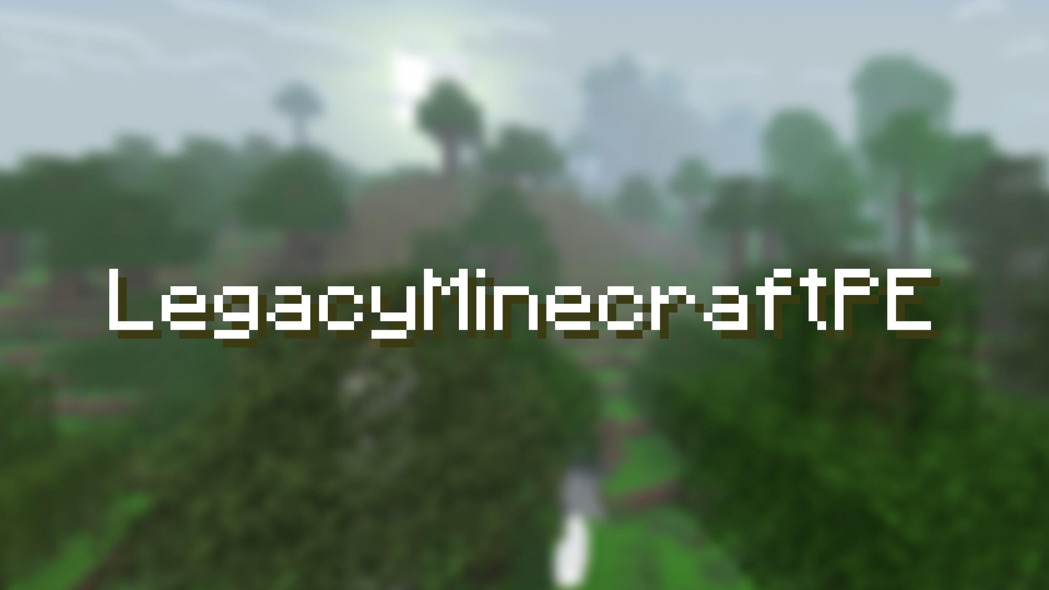 Discovery splash banner for Legacy Minecraft PE Discord server